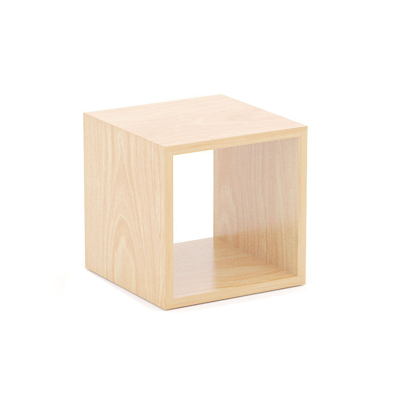 Open Back Cube Bookshelf Contemporary Wood Bookcase for Home