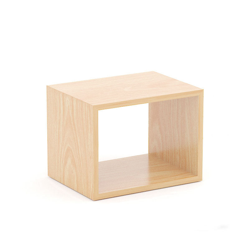 Open Back Cube Bookshelf Contemporary Wood Bookcase for Home