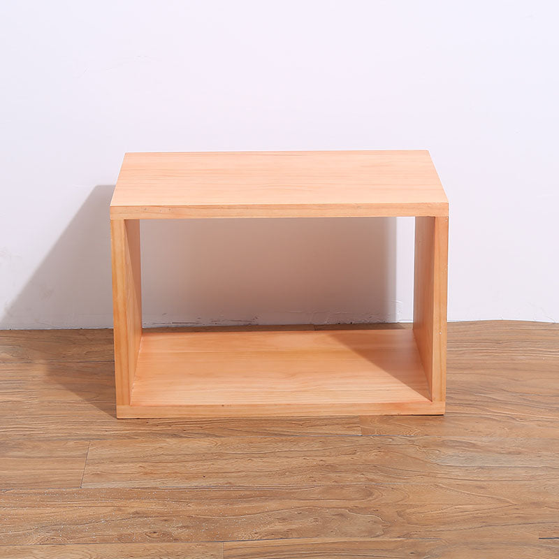 Open Back Cube Bookshelf Contemporary Wood Bookcase for Home