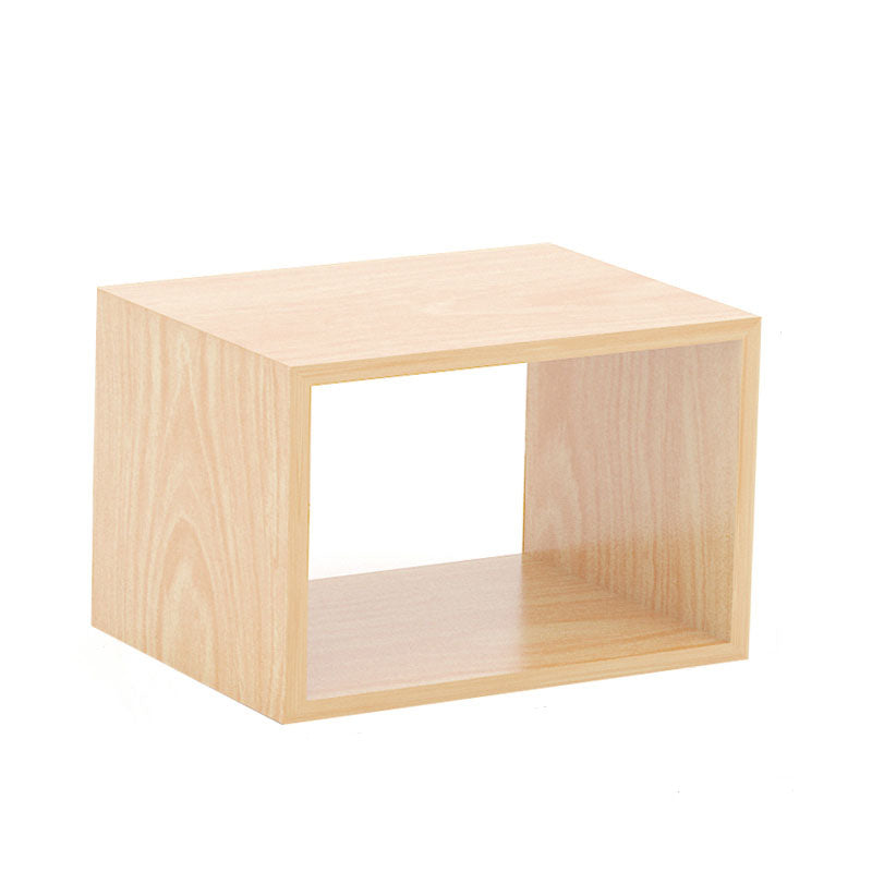 Open Back Cube Bookshelf Contemporary Wood Bookcase for Home