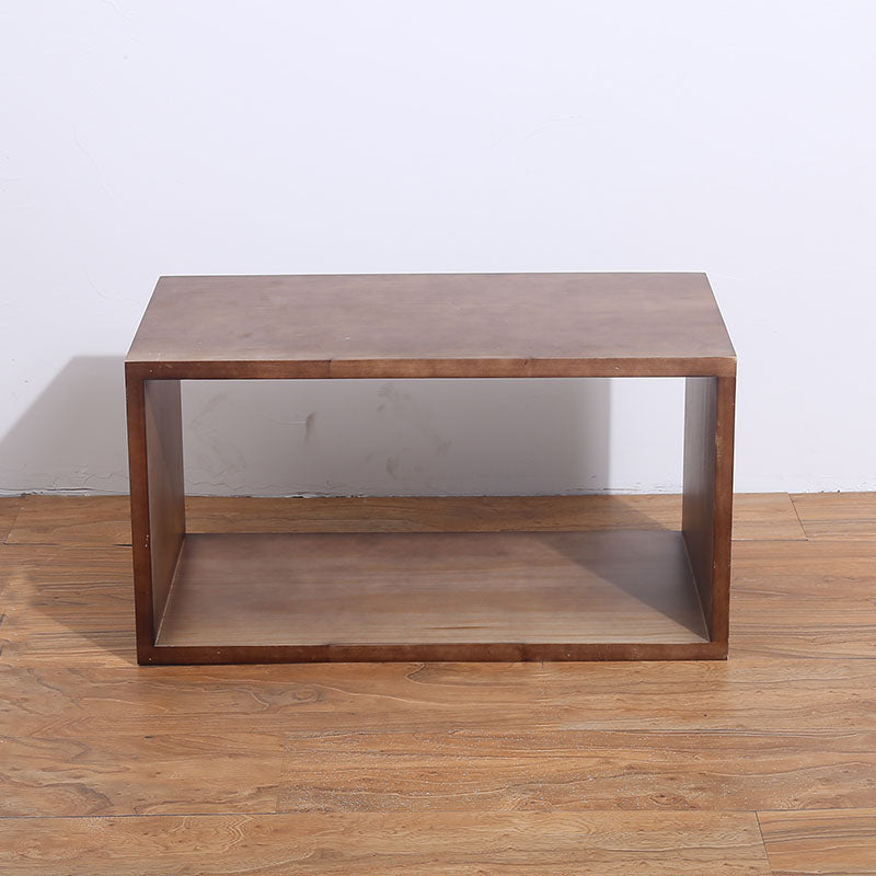 Open Back Cube Bookshelf Contemporary Wood Bookcase for Home