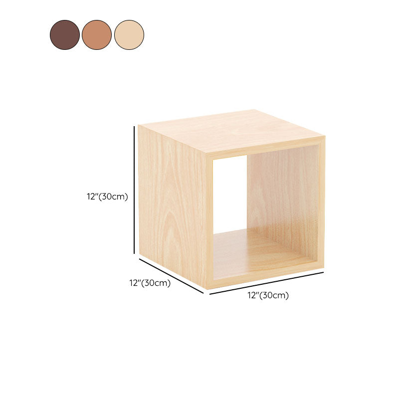 Open Back Cube Bookshelf Contemporary Wood Bookcase for Home