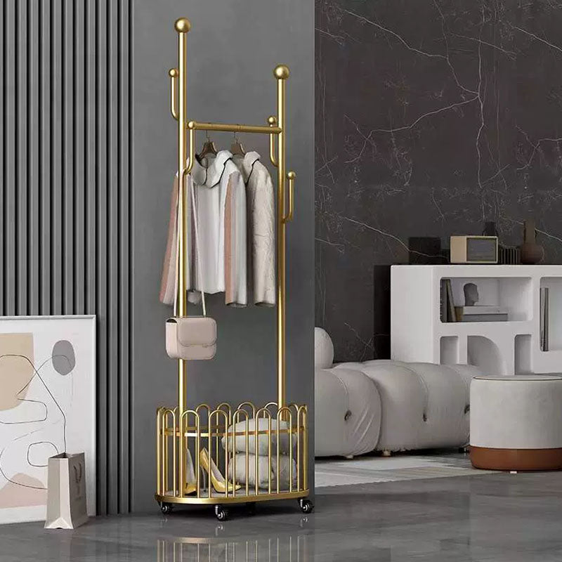 Metal Entry Hall Tree Light Luxury Coat Hanger for Hallway , 67.71" H