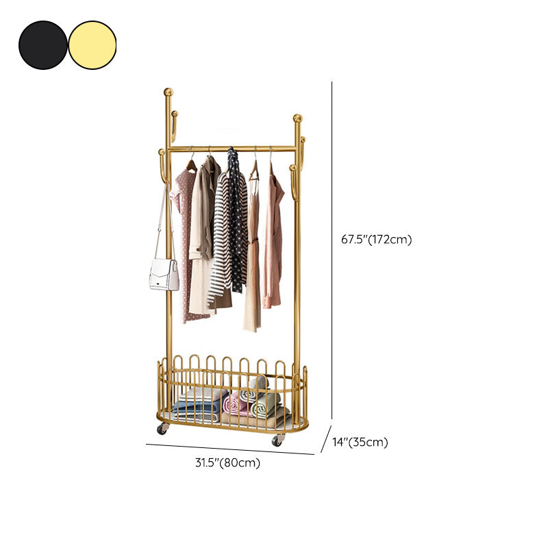 Metal Entry Hall Tree Light Luxury Coat Hanger for Hallway , 67.71" H