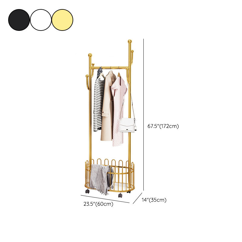 Metal Entry Hall Tree Light Luxury Coat Hanger for Hallway , 67.71" H