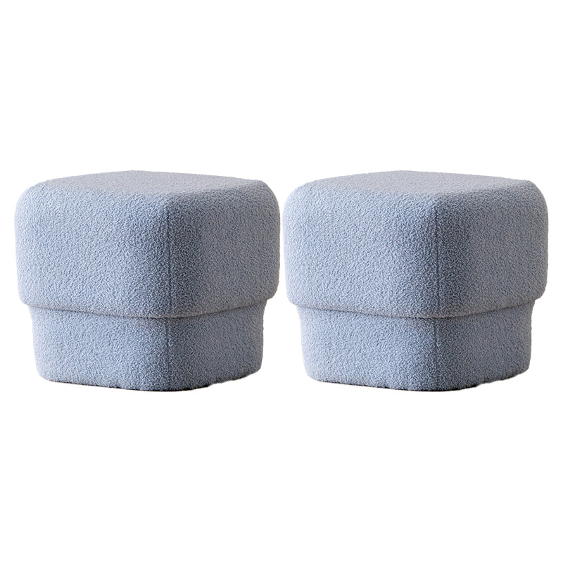 Flannel Standard Stool Modern Style Simple Household Square Footstool