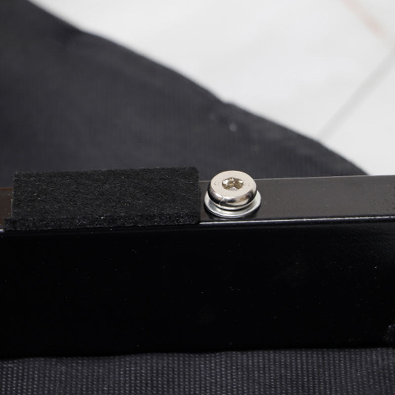 Glam Ottoman Faux Leather Solid Color Square Ottoman with Metal Legs