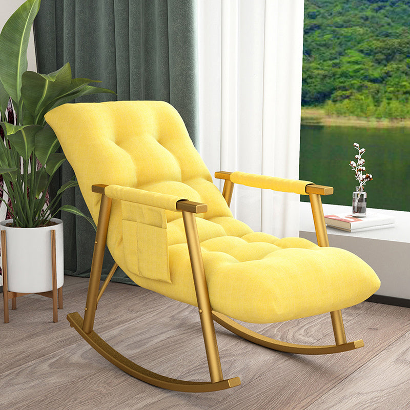 Glam Lazy Sofa Rocking Chair Indoor Rocking Chair with Cushion