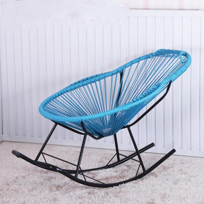 Modern Indoor Rattan Rocking Chair Single Rocking Chair for Living Room and Bedroom
