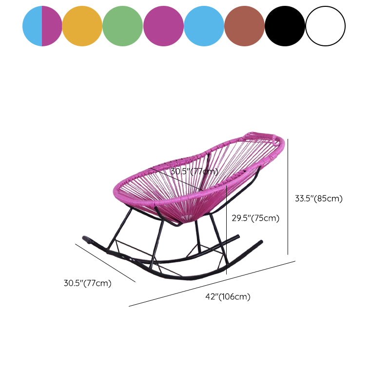 Modern Indoor Rattan Rocking Chair Single Rocking Chair for Living Room and Bedroom