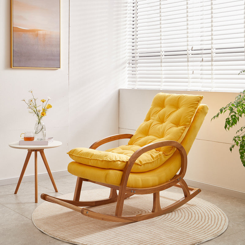 Modern Style Wooden Rocking Chair Lounge Leisure Chaise Chair for Indoor
