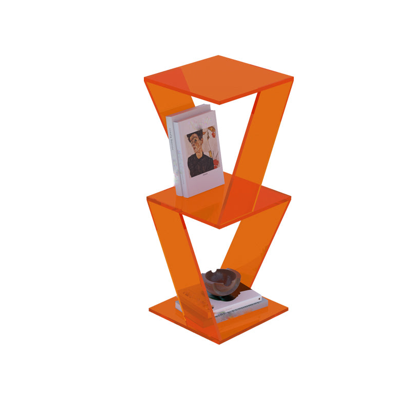 Contemporary Closed Back Vertical Bookshelf Acrylic Bookcase for Home Office