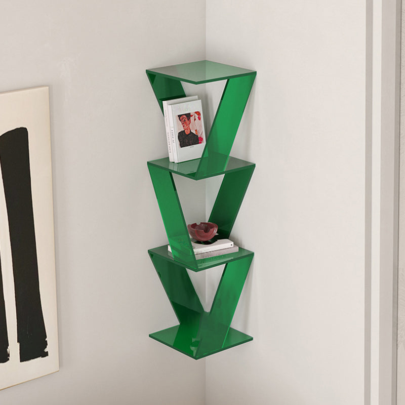 Contemporary Closed Back Vertical Bookshelf Acrylic Bookcase for Home Office