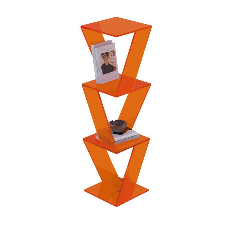 Contemporary Closed Back Vertical Bookshelf Acrylic Bookcase for Home Office