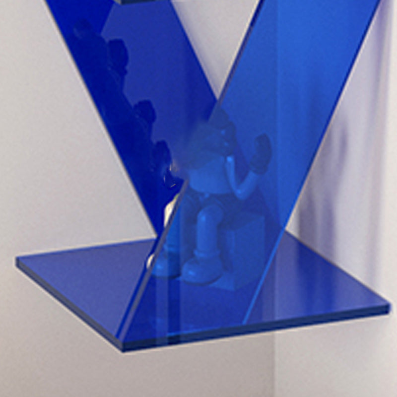 Contemporary Closed Back Vertical Bookshelf Acrylic Bookcase for Home Office