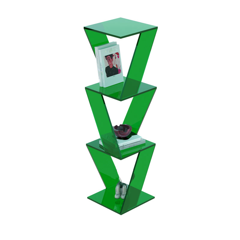 Contemporary Closed Back Vertical Bookshelf Acrylic Bookcase for Home Office