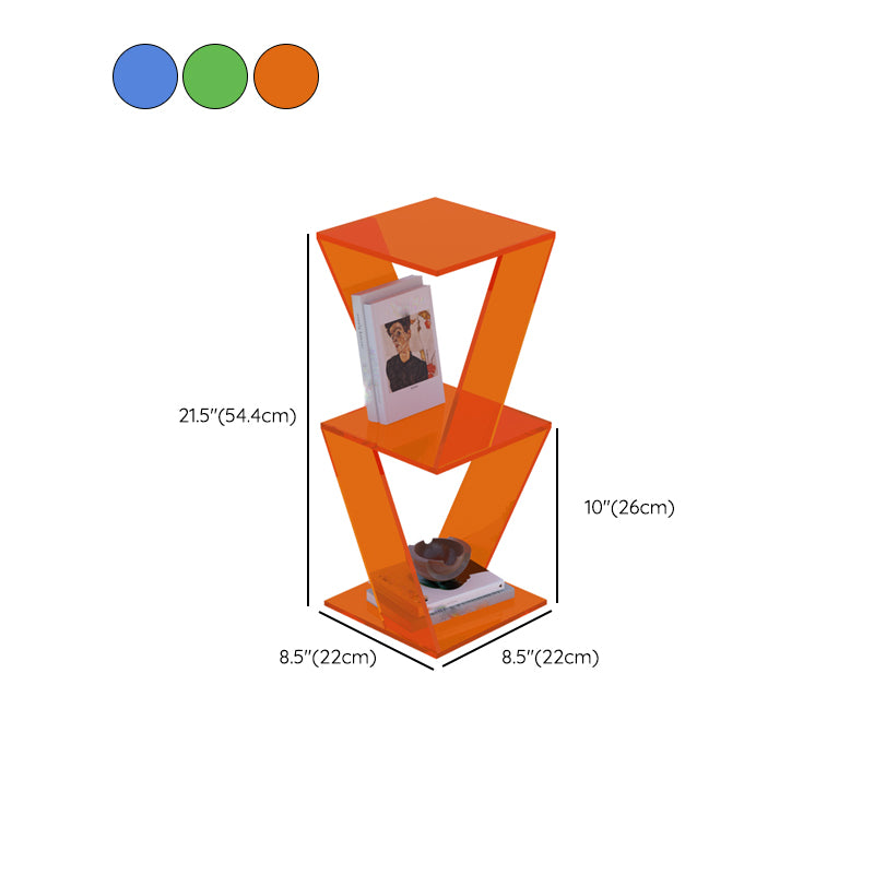 Contemporary Closed Back Vertical Bookshelf Acrylic Bookcase for Home Office