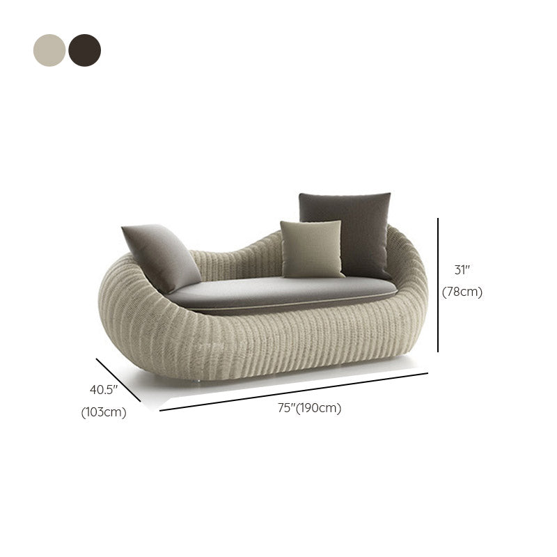 Modern Metal Patio Daybed Water Resistant and UV Resistant Patio Daybed