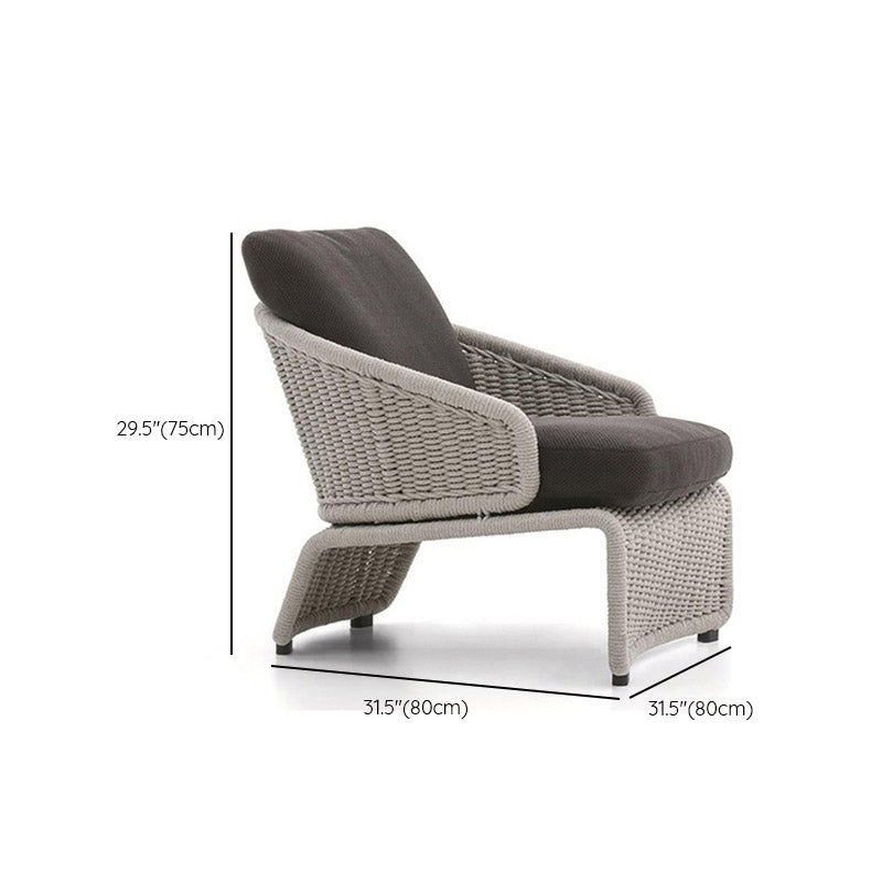 Wicker Outdoor Loveseat Metal Outdoor Patio Sofa with Cushions