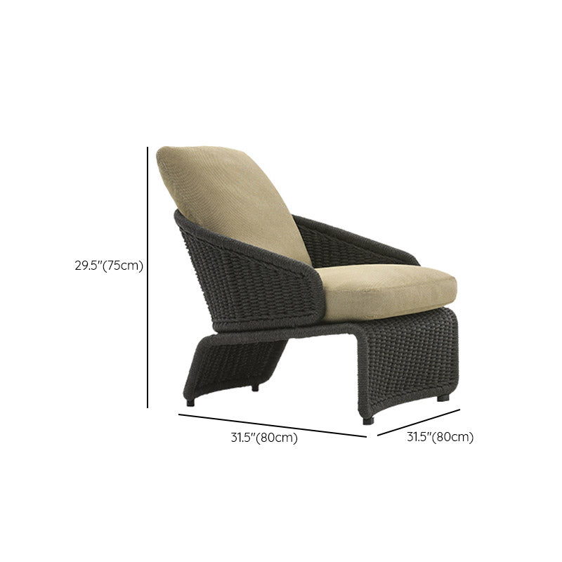 Wicker Outdoor Loveseat Metal Outdoor Patio Sofa with Cushions