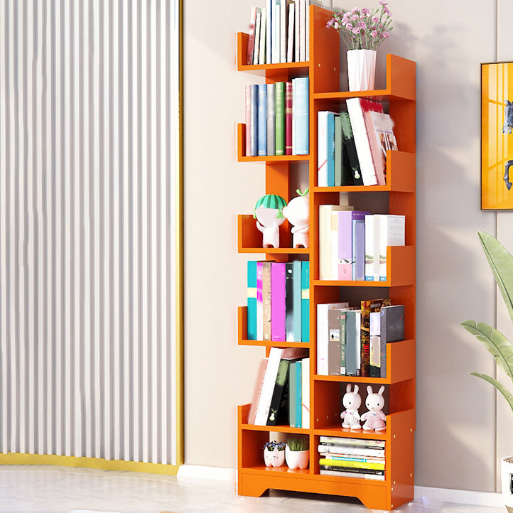 Contemporary Open Back Bookshelf Freestanding Standard Bookcase