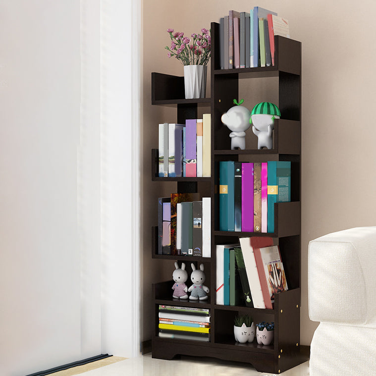 Contemporary Open Back Bookshelf Freestanding Standard Bookcase
