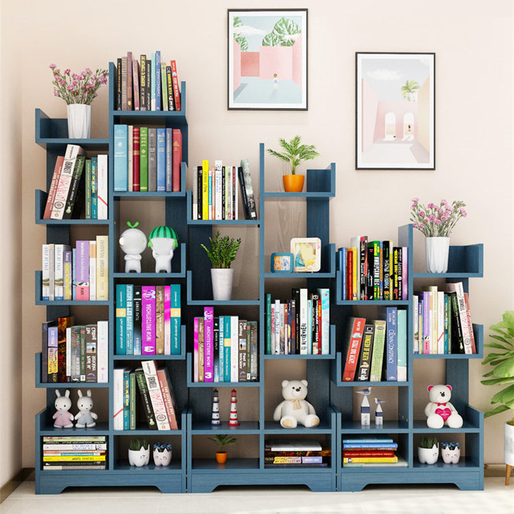 Contemporary Open Back Bookshelf Freestanding Standard Bookcase
