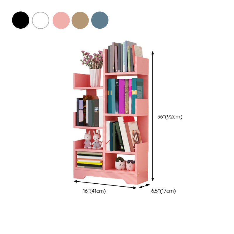 Contemporary Open Back Bookshelf Freestanding Standard Bookcase