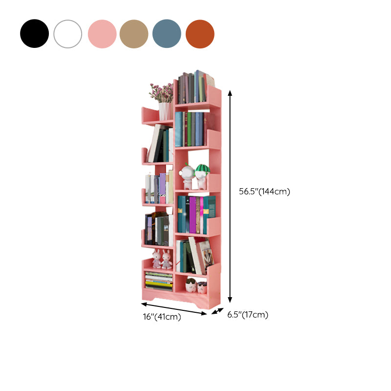 Contemporary Open Back Bookshelf Freestanding Standard Bookcase