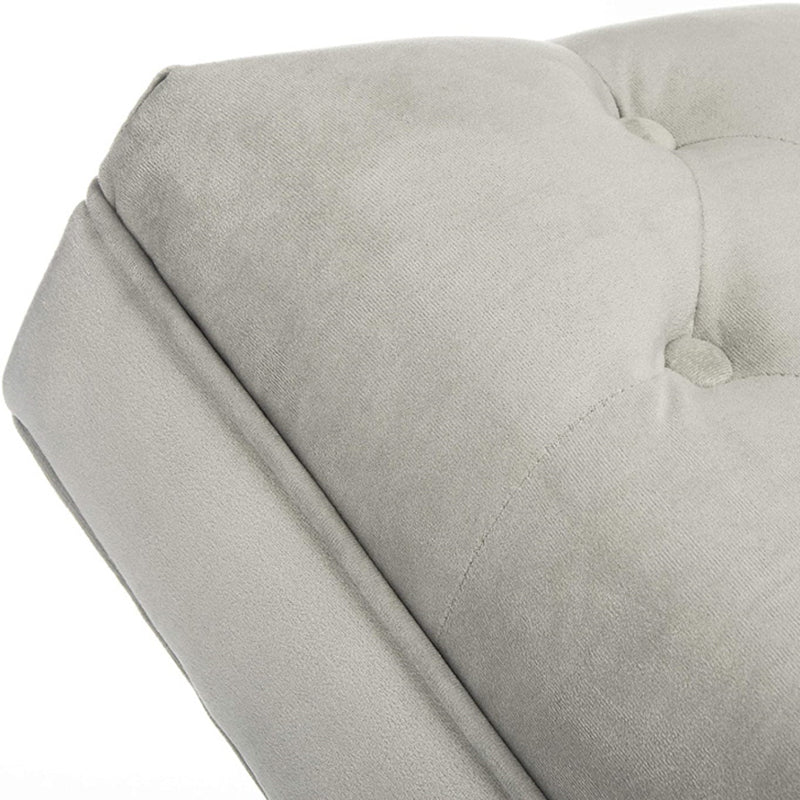 Contemporary Velvet Chaise Armless Tufted Lounge Chair for Living Room
