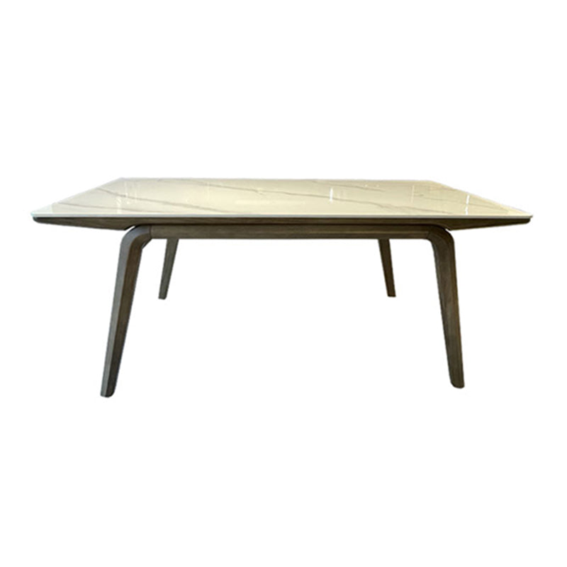 Ash Wood Frame Dinette Table Modern Rectangle Dining Table for Home