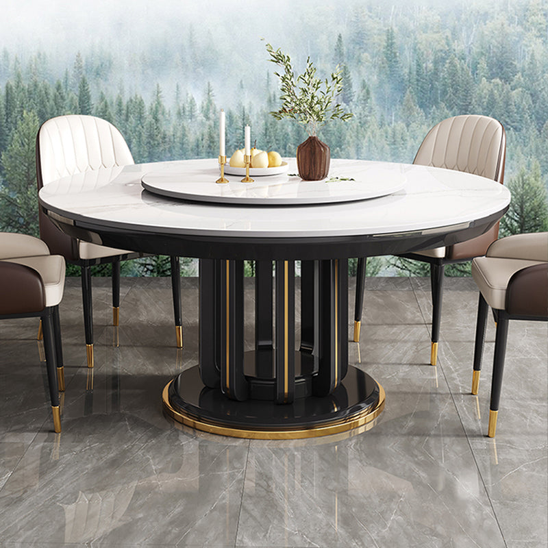 Modern Round Dining Table Sintered Stone Dinner Table for Dining Room