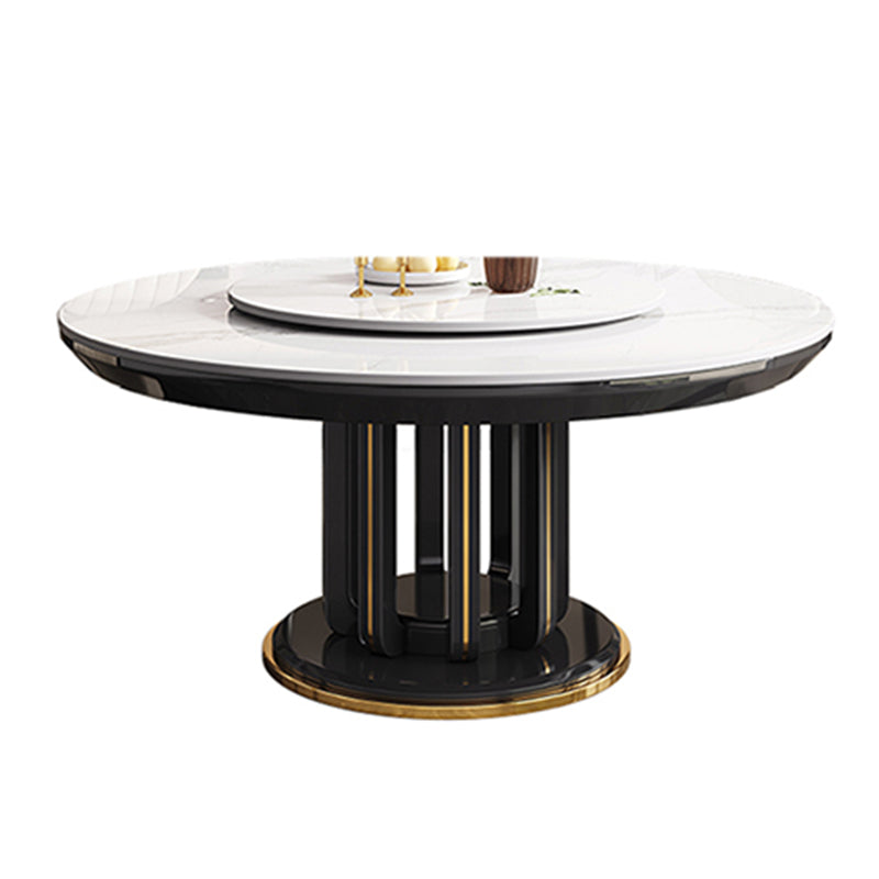 Modern Round Dining Table Sintered Stone Dinner Table for Dining Room