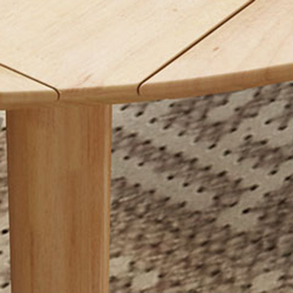 Rubberwood Dining Table Drop-Leaf Dinner Table for Dining Room