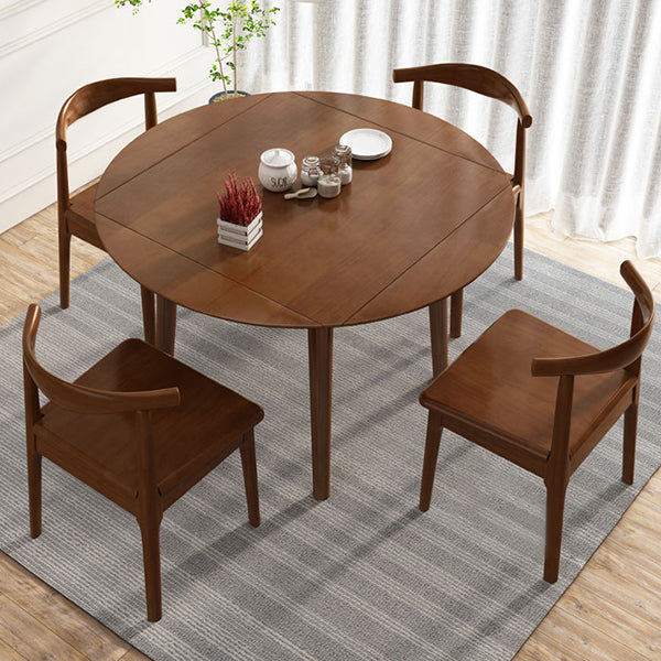 Rubberwood Dining Table Drop-Leaf Dinner Table for Dining Room