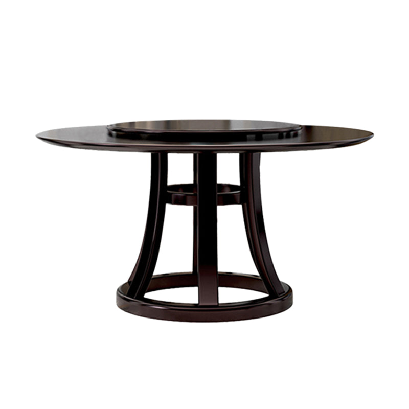 Rubberwood Dining Table Round Pedestal Dinner Table for Dining Room