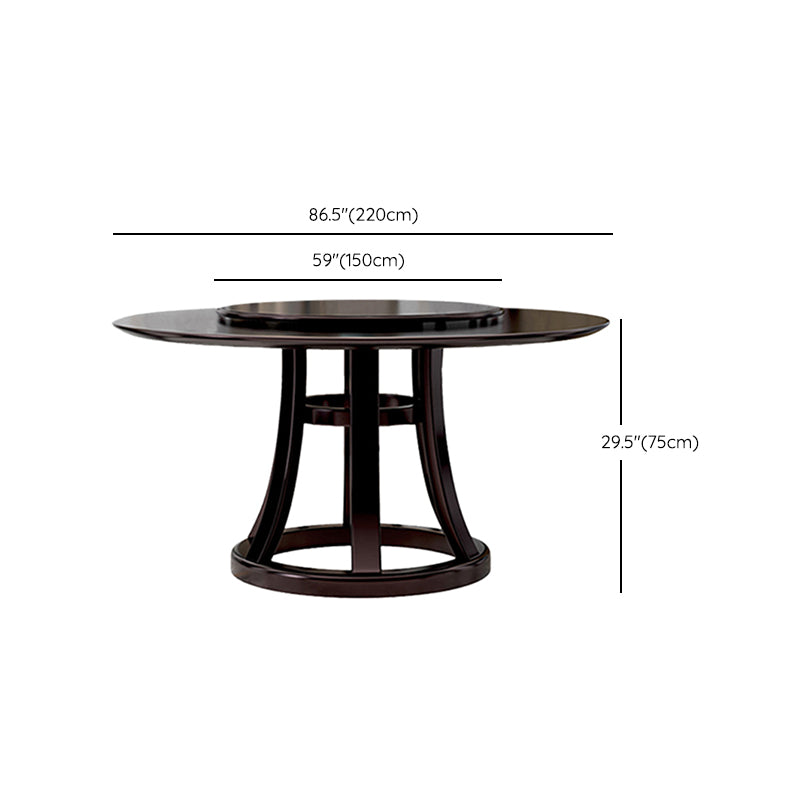 Rubberwood Dining Table Round Pedestal Dinner Table for Dining Room