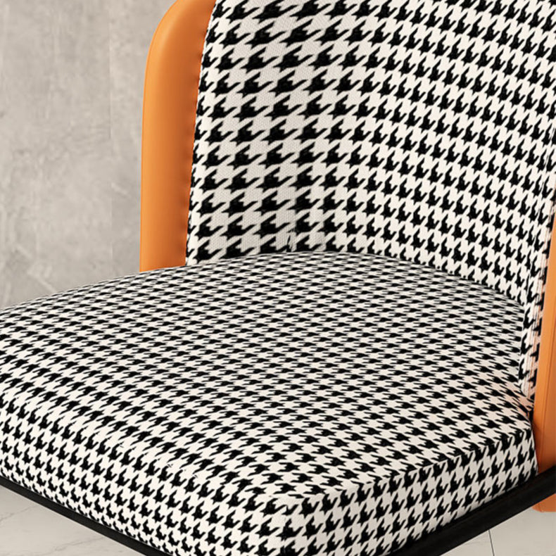 Upholstered Side Chair Modern Style Open Back Armless Chair for Dining Room