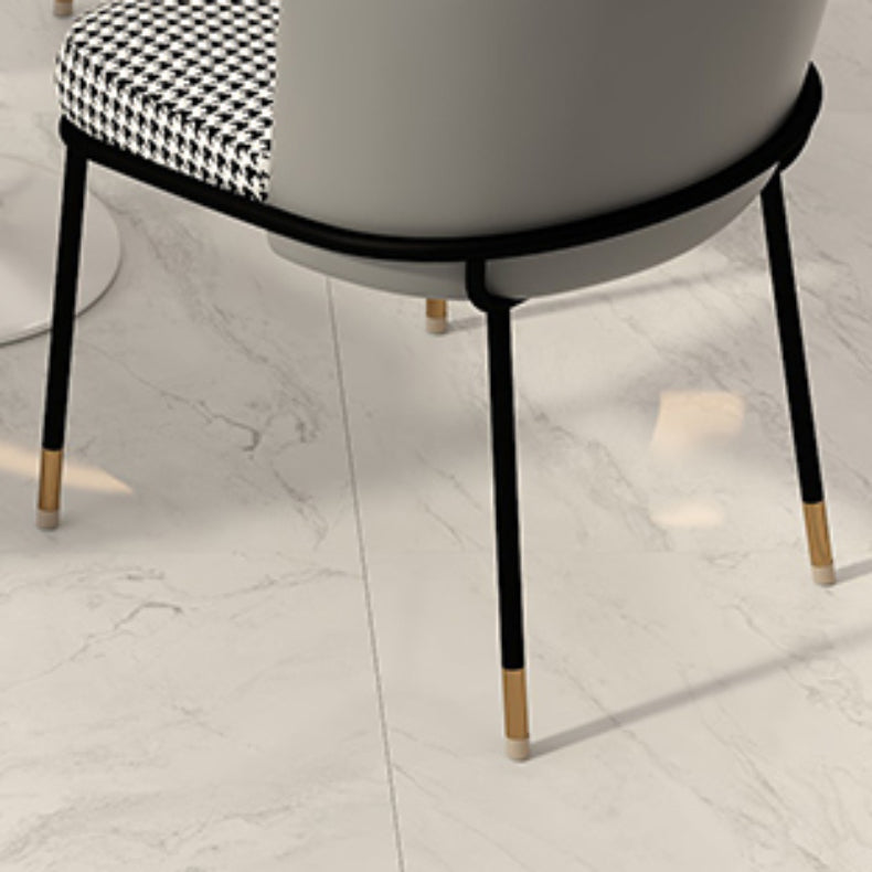 Upholstered Side Chair Modern Style Open Back Armless Chair for Dining Room