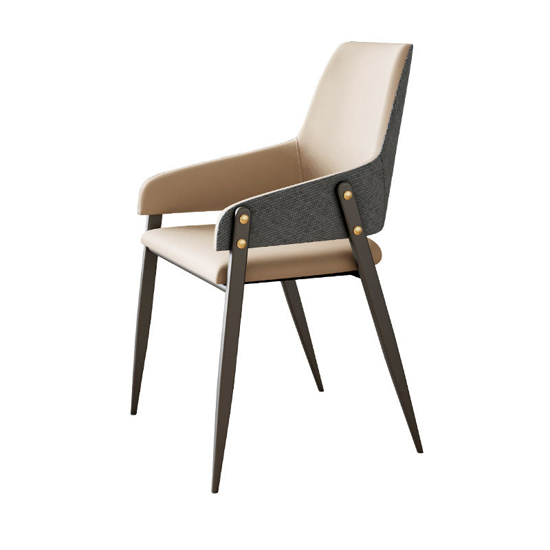 Industrial Upholstered Arm Chair Kitchen Parsons Dining Chair