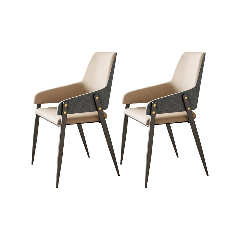 Industrial Upholstered Arm Chair Kitchen Parsons Dining Chair