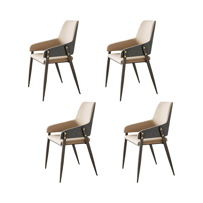Industrial Upholstered Arm Chair Kitchen Parsons Dining Chair