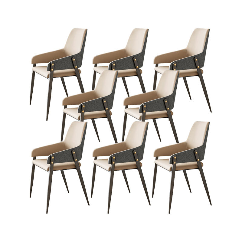 Industrial Upholstered Arm Chair Kitchen Parsons Dining Chair