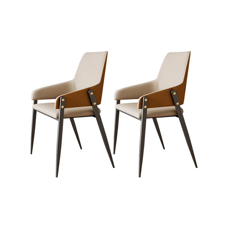 Industrial Upholstered Arm Chair Kitchen Parsons Dining Chair