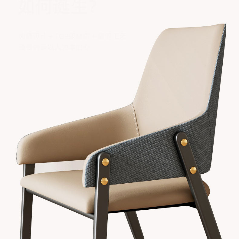 Industrial Upholstered Arm Chair Kitchen Parsons Dining Chair