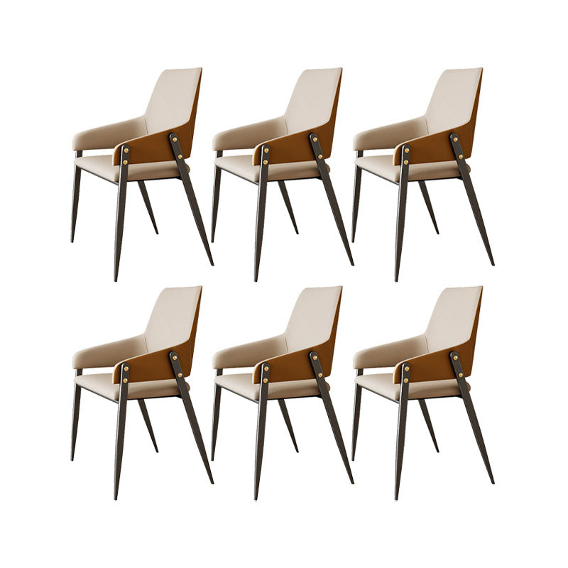 Industrial Upholstered Arm Chair Kitchen Parsons Dining Chair