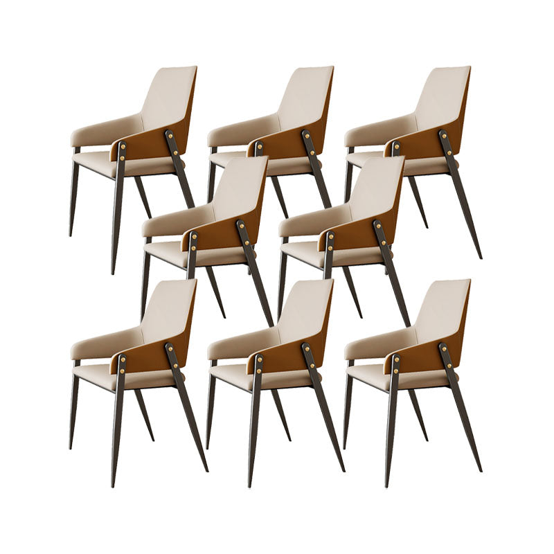 Industrial Upholstered Arm Chair Kitchen Parsons Dining Chair
