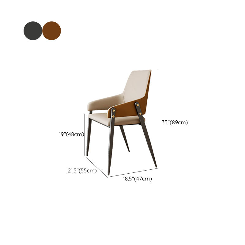 Industrial Upholstered Arm Chair Kitchen Parsons Dining Chair