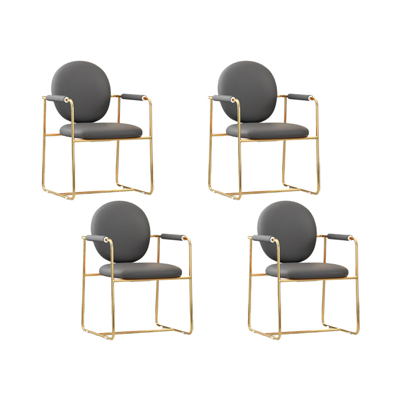 Industrial Kitchen Dining Chairs King Louis Back Arm Chair with Gold Base