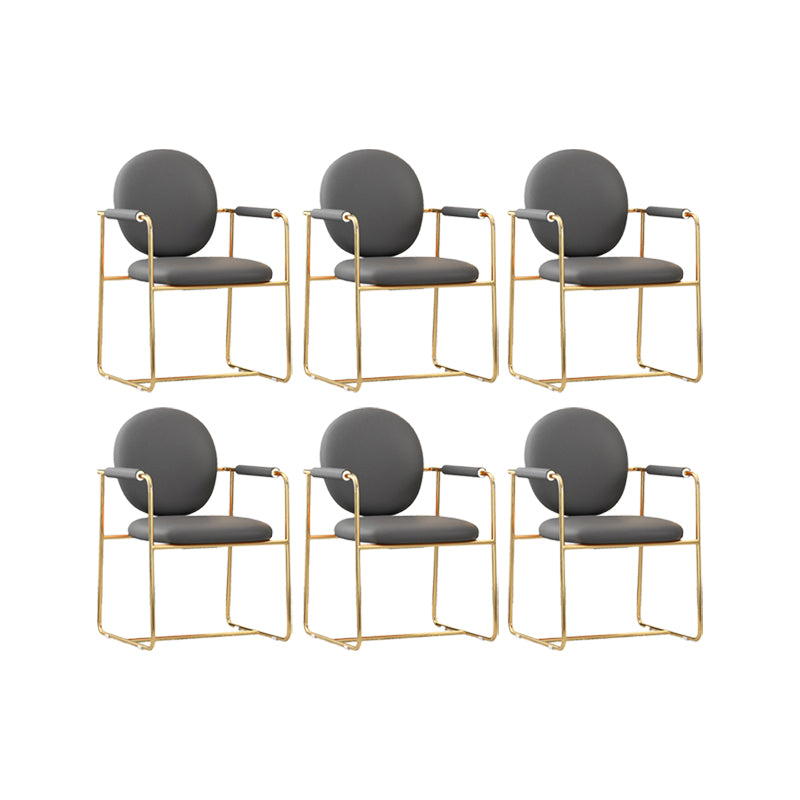 Industrial Kitchen Dining Chairs King Louis Back Arm Chair with Gold Base
